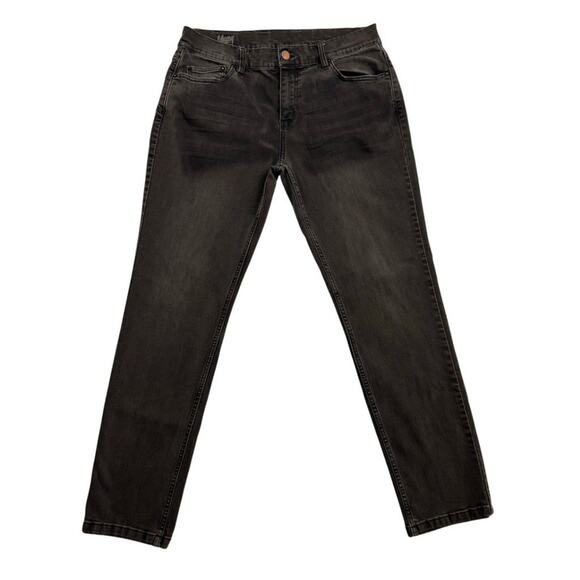 Mugsy Jeans Mens Size 32 Black Squid Ink Charcoal Wash Stretch Denim - Picture 1 of 13